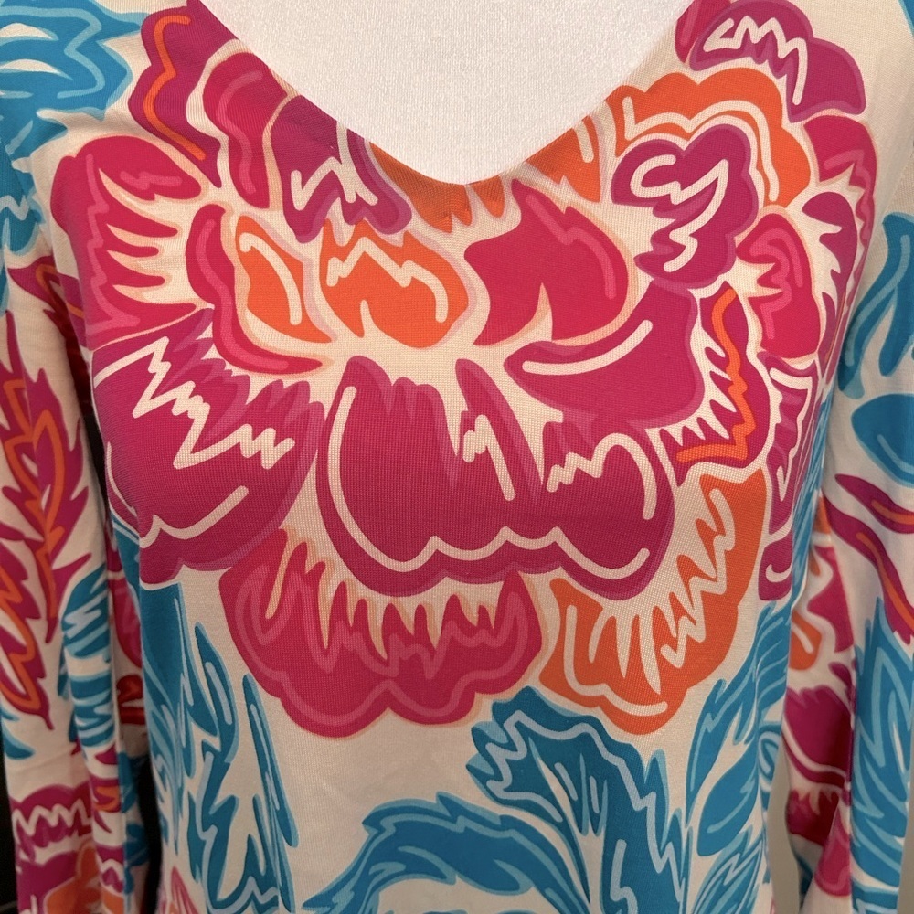 Diane Von Furstenberg 100% Silk Luxury Multicolor Summer Kaden Dress Size 6 - Picture 6 of 14